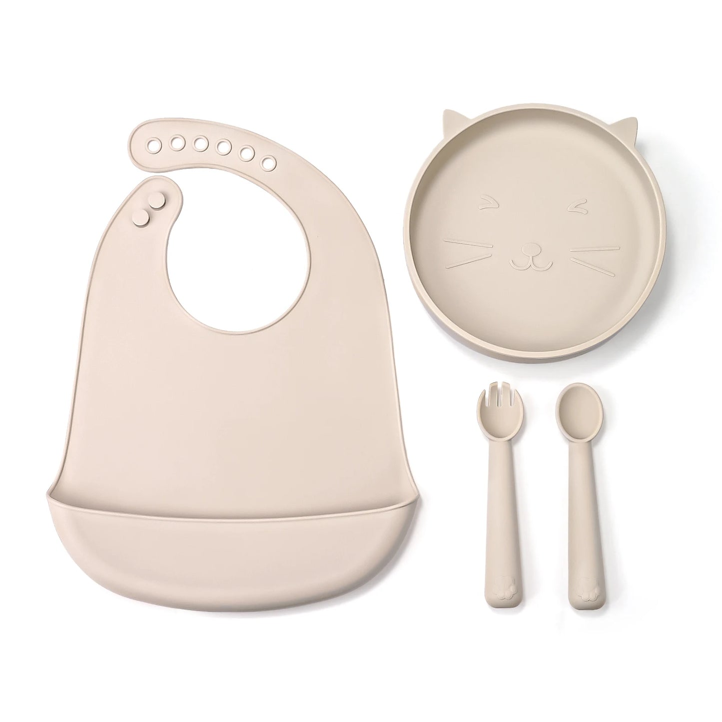 Baby Feeding Set with Suction Tray and Bib