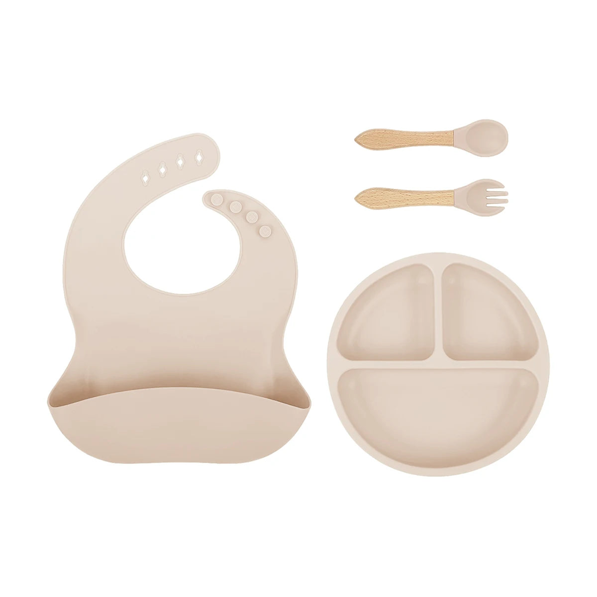 Colorful Baby Silicone Feeding Tableware Set