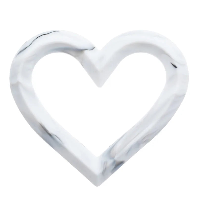Silicone Heart Baby Teether Toy