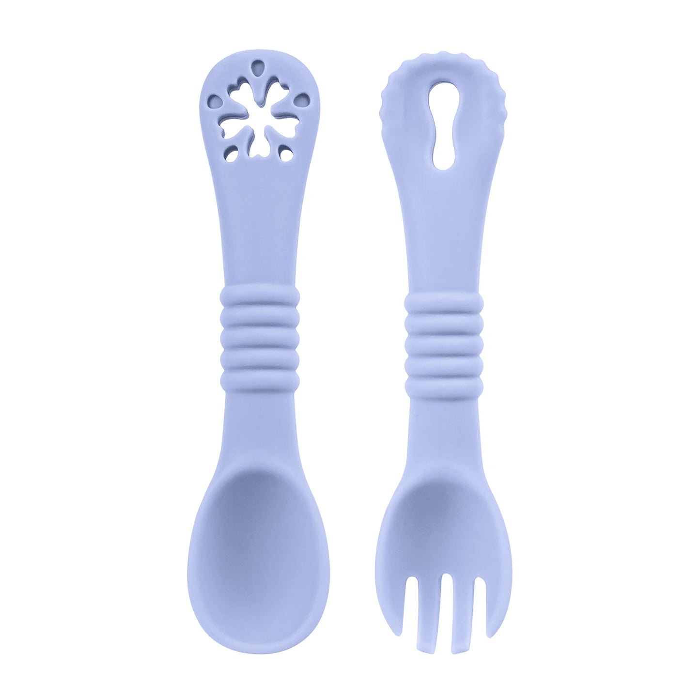 Baby Spoon Fork Set Soft Silicone Training Cutlery
