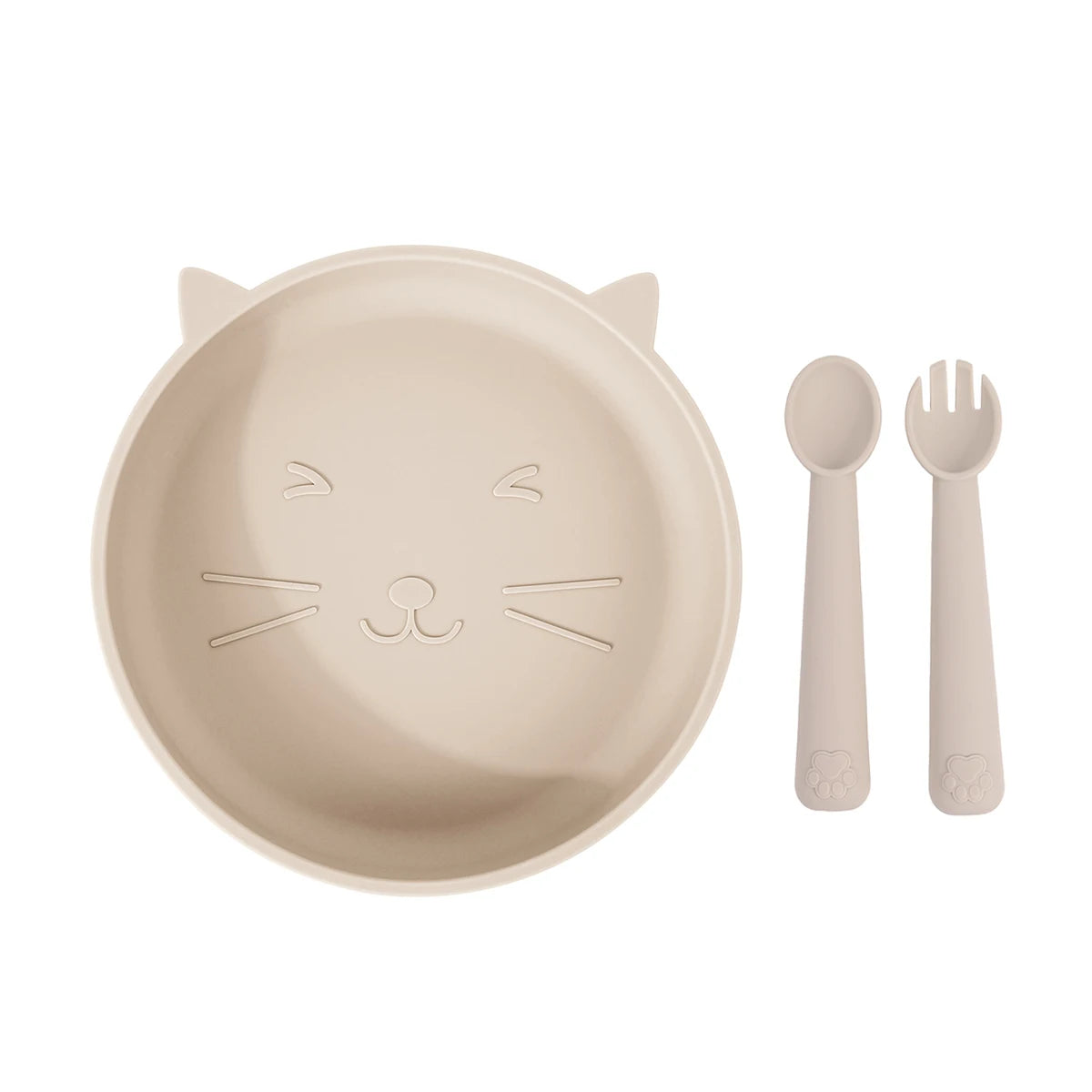 Baby Feeding Set Silicone Plate Spoon Fork Training Tableware