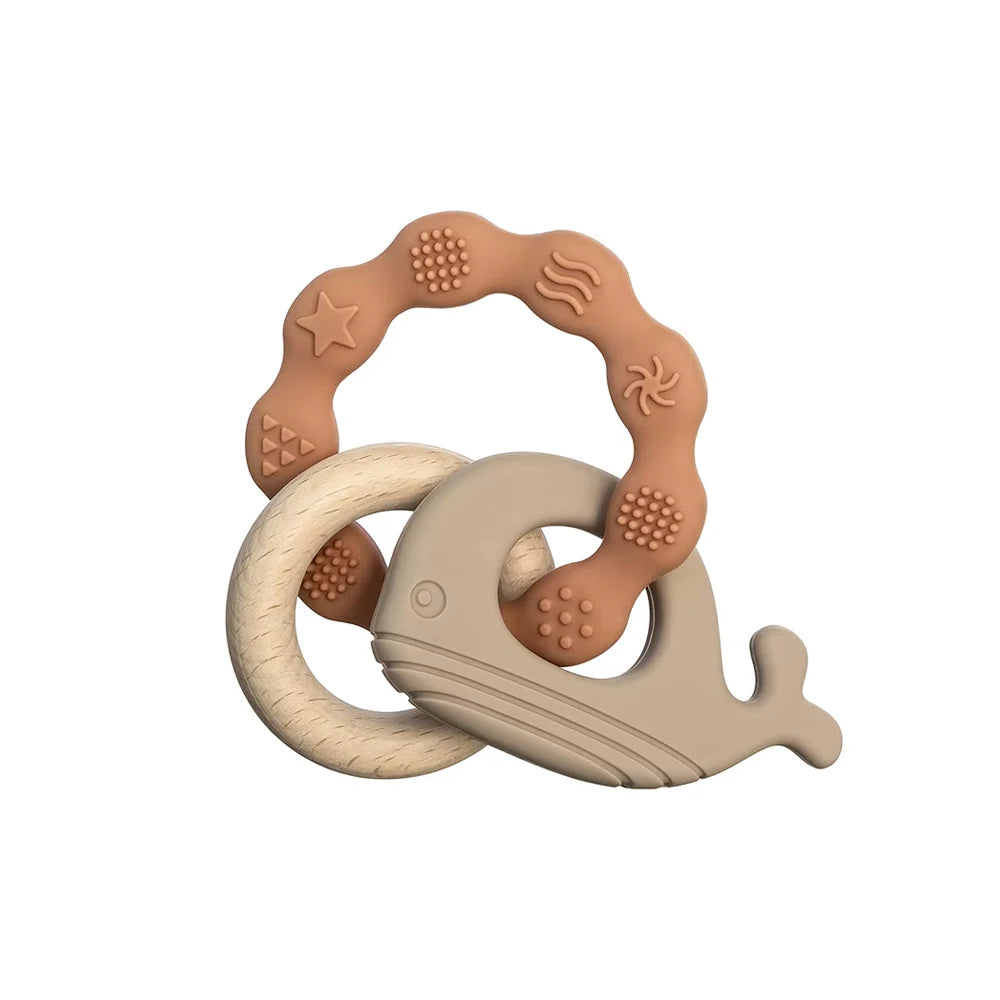 Baby Silicone Teether Bracelet Rattle
