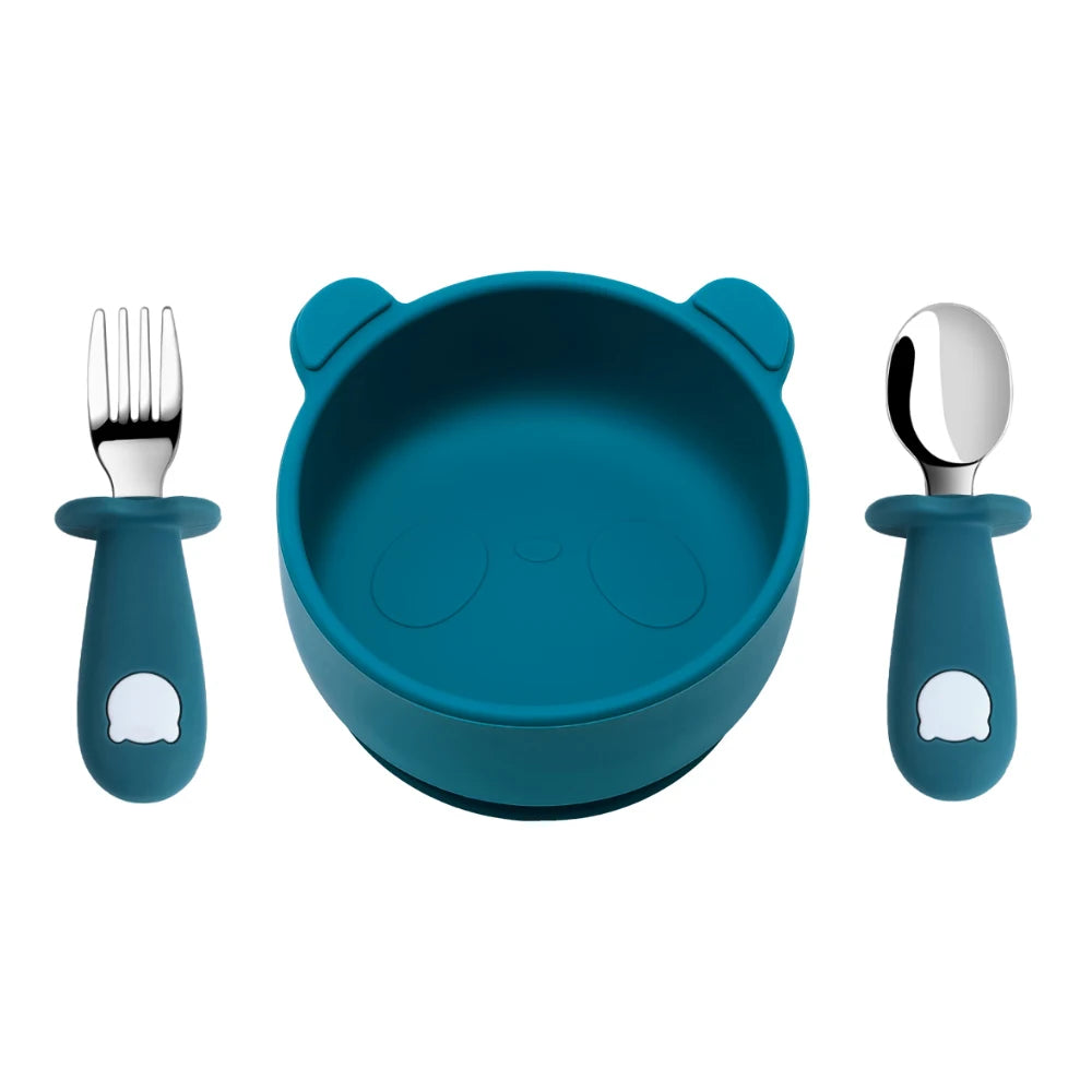 Baby Silicone Suction Bowl and Spoon Set