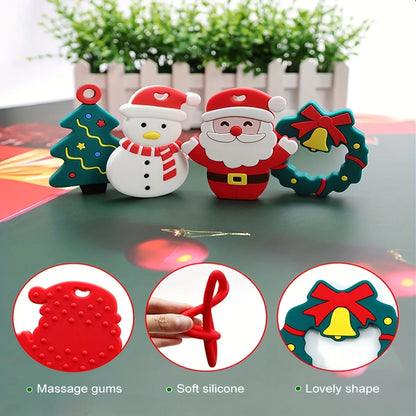 Baby Christmas Silicone Teether Gloves and Stick