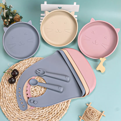 Baby Feeding Set with Suction Tray and Bib