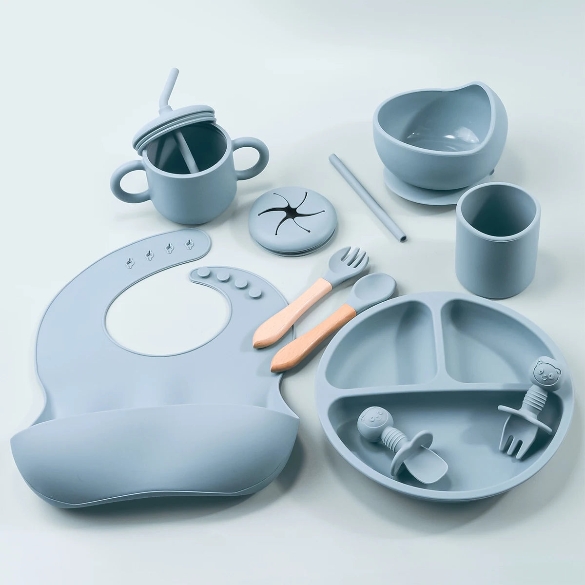 Baby Silicone Feeding Tableware Complete Set