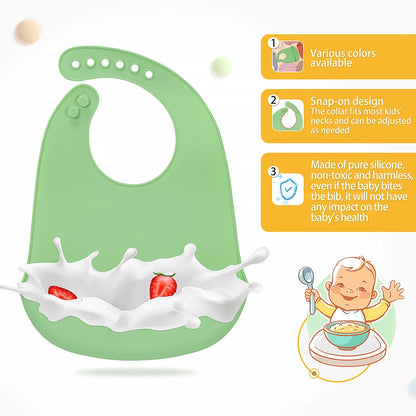 Easy Clean Baby Silicone Eating Bibs