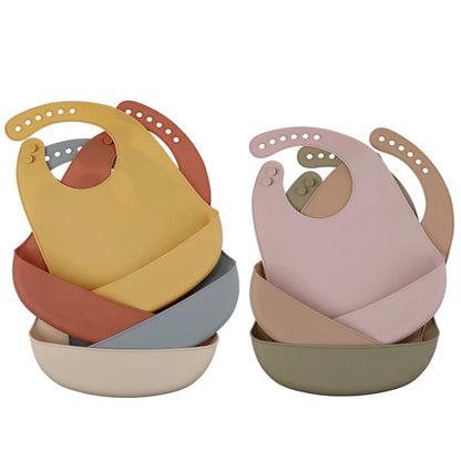Easy Clean Baby Silicone Eating Bibs