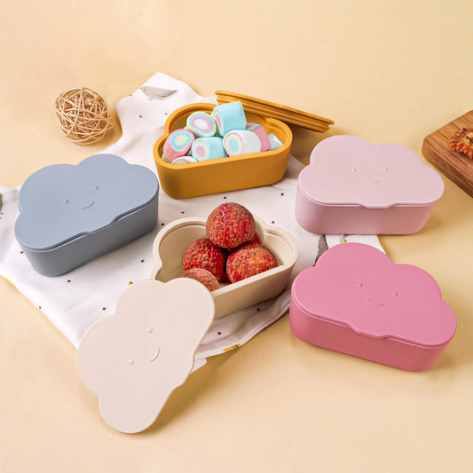 Silicone Lunch Box with Lid Microwave Safe Food Storage