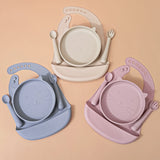 Baby Feeding Set with Suction Tray and Bib