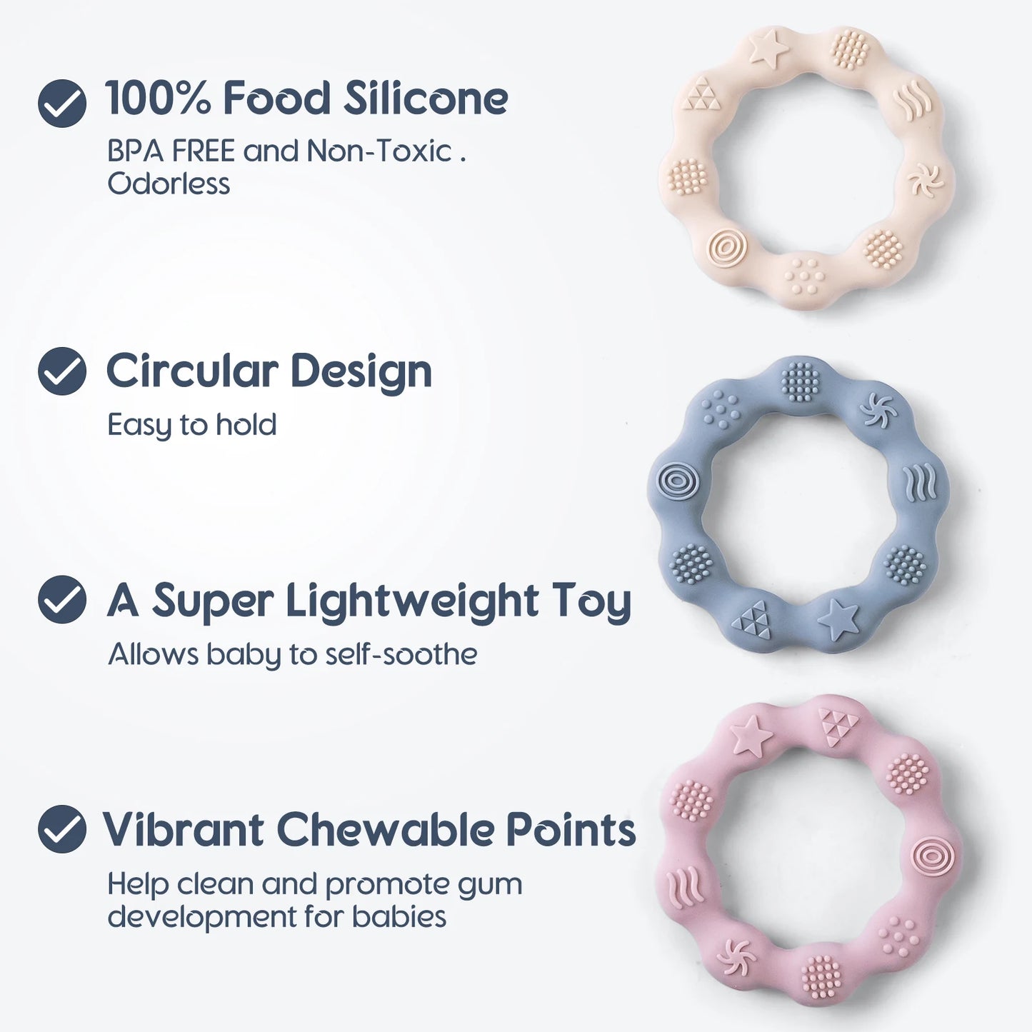 Baby Silicone Pacifier Relief Teether Toy