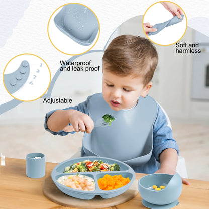Baby Silicone Feeding Tableware Complete Set