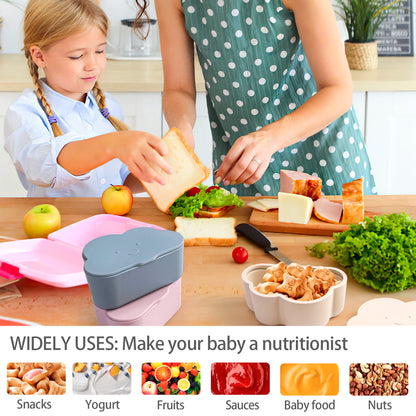 Silicone Lunch Box with Lid Microwave Safe Food Storage