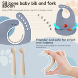 Baby Feeding Set with Suction Tray and Bib