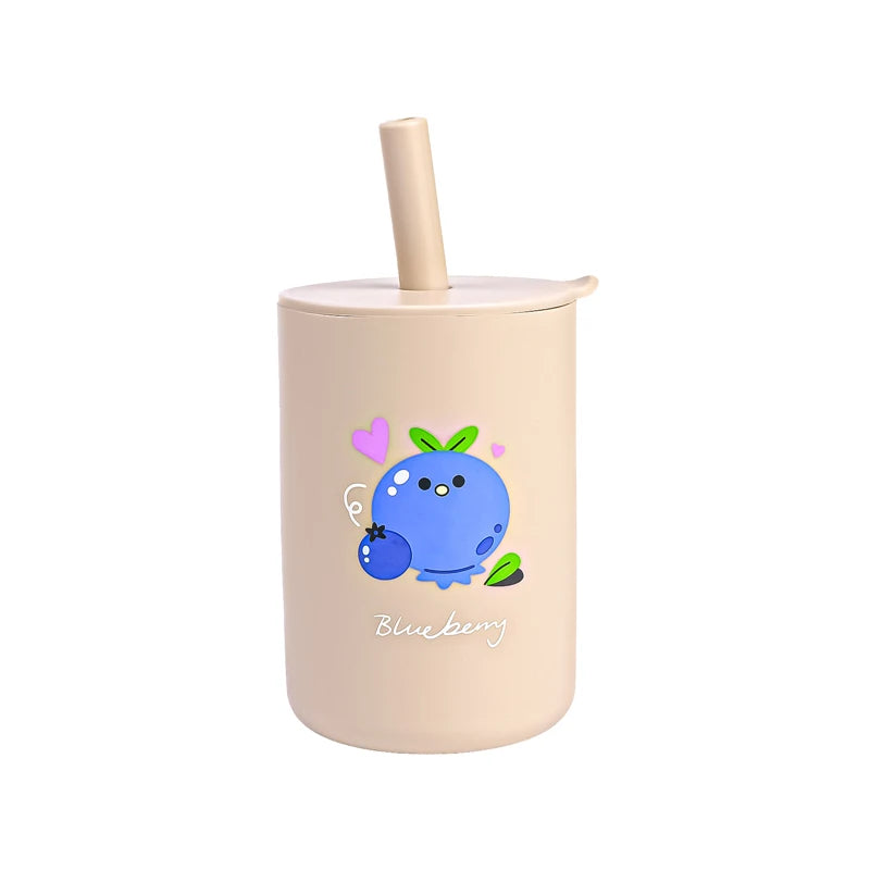 Silicone Baby Sippy Cup with Lid Leakproof Drinking Cup