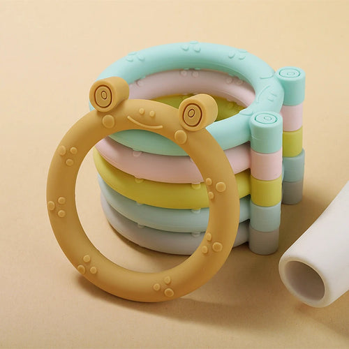 Multicolor Silicone Teething Ring for Infants