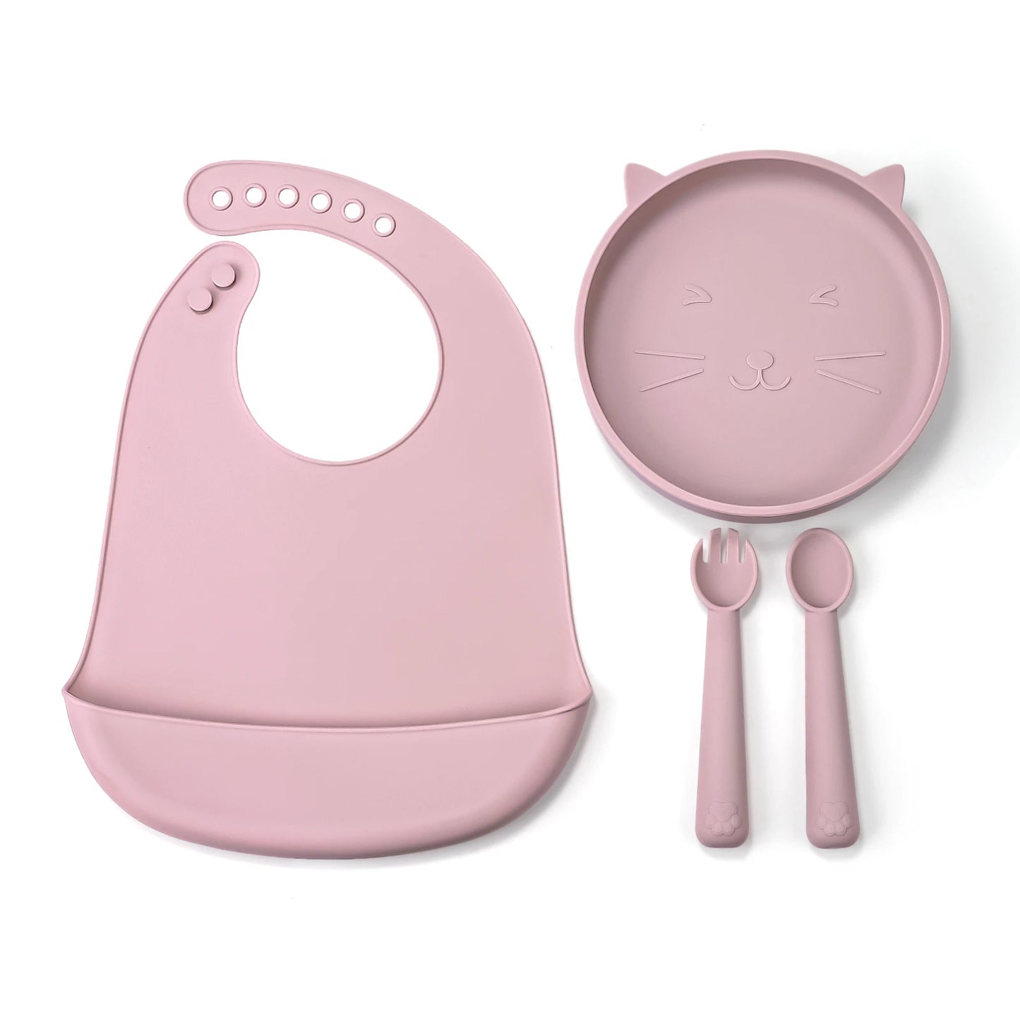 Baby Feeding Set with Suction Tray and Bib
