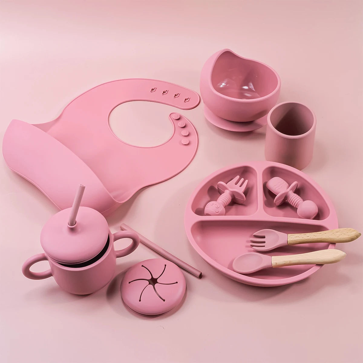 Baby Silicone Feeding Tableware Complete Set