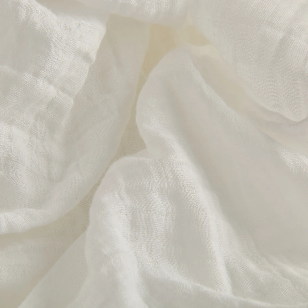 Plain White Muslin Baby Blanket Photo Background
