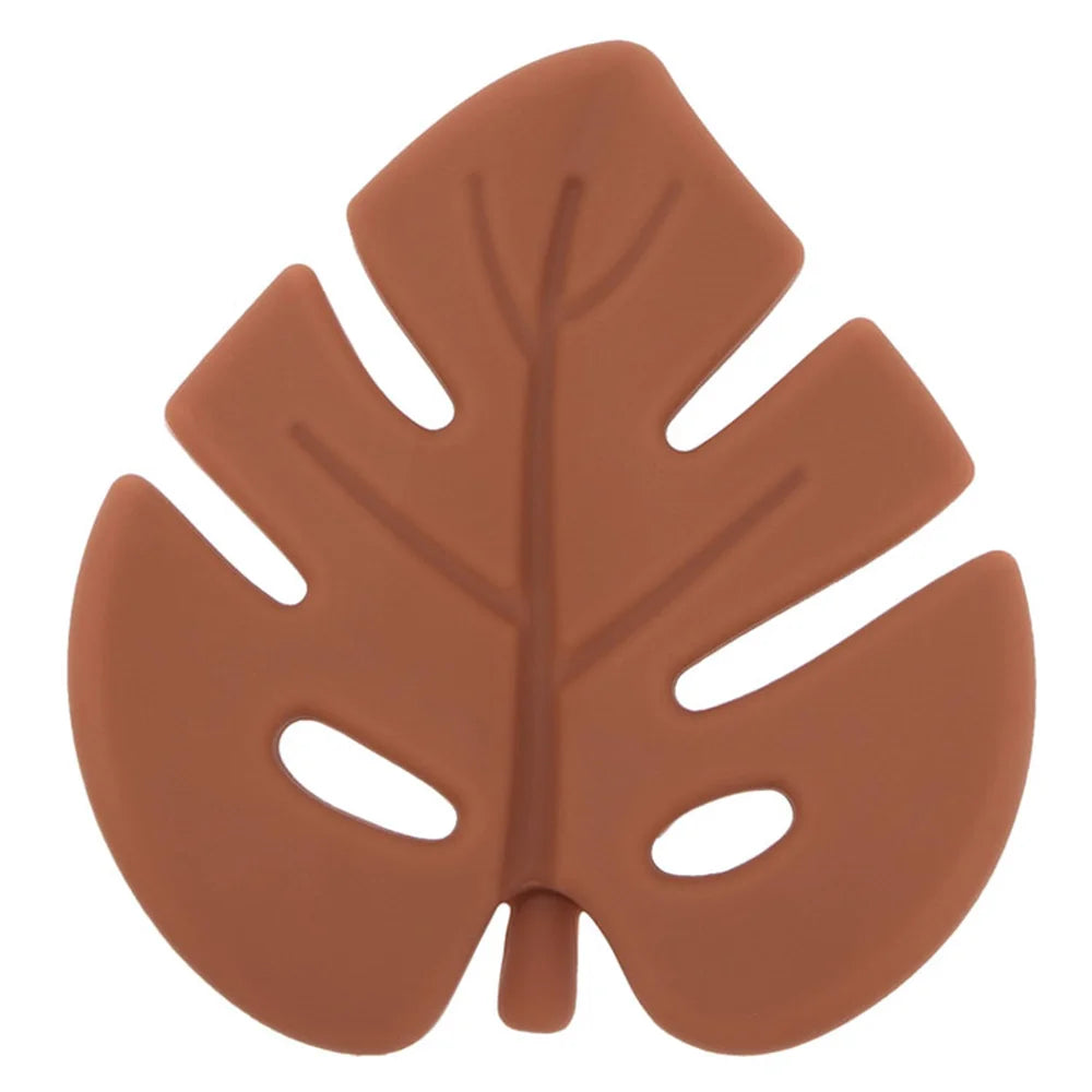 Silicone Leaf Baby Teether Rattle