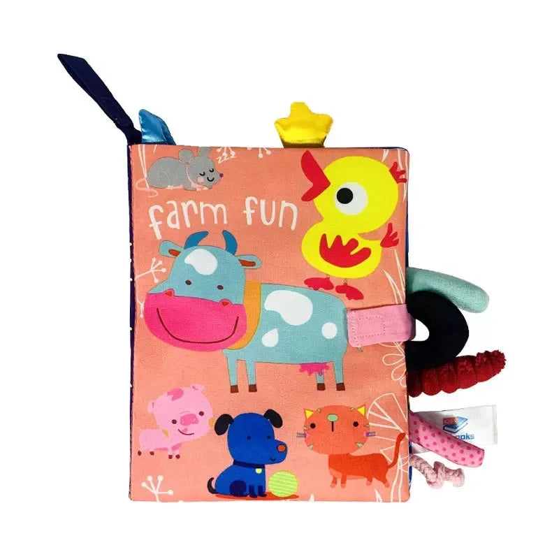 Baby Tail Cloth Book Early Learning Interactive Soft Book 0–36 Months