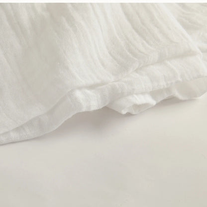Plain White Muslin Baby Blanket Photo Background