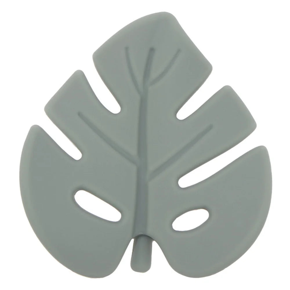 Silicone Leaf Baby Teether Rattle