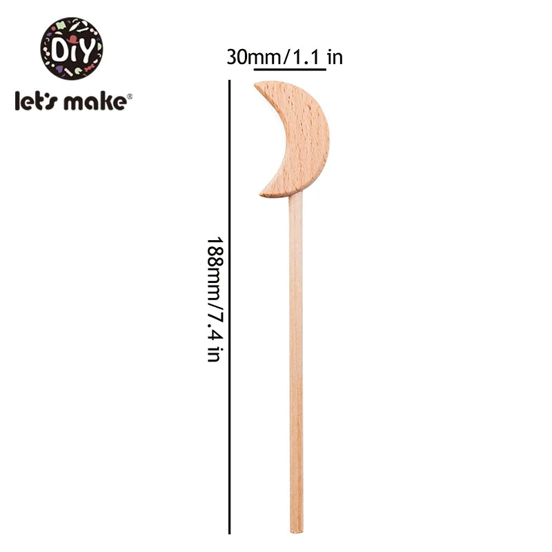 Wooden Star Magic Wand Beech Teething Toy Montessori Gift