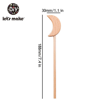 Wooden Star Magic Wand Beech Teething Toy Montessori Gift