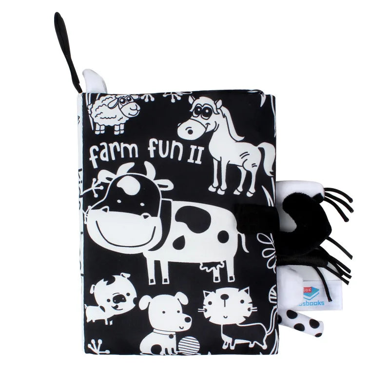 Baby Tail Cloth Book Early Learning Interactive Soft Book 0–36 Months