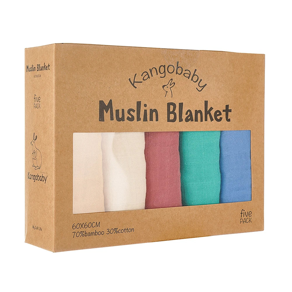 Bamboo Cotton Swaddle Blanket and Baby Bib Set