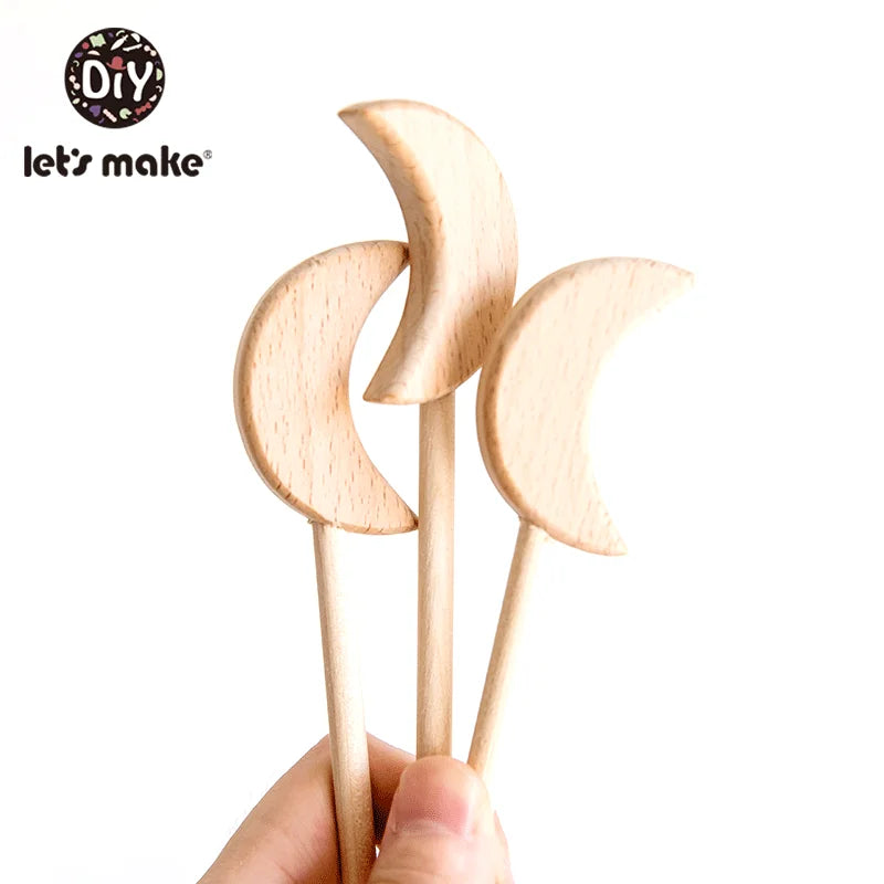 Wooden Star Magic Wand Beech Teething Toy Montessori Gift