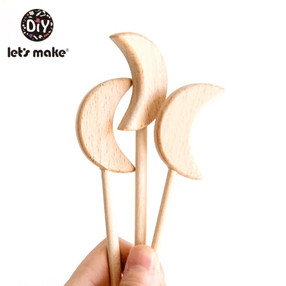 Wooden Star Magic Wand Beech Teething Toy Montessori Gift