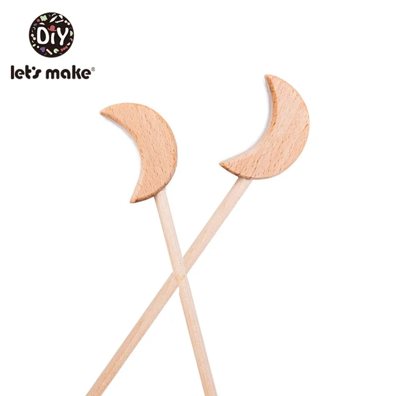 Wooden Star Magic Wand Beech Teething Toy Montessori Gift