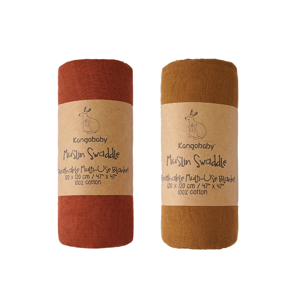 Plain Color Multi Functional Muslin Swaddle Blanket