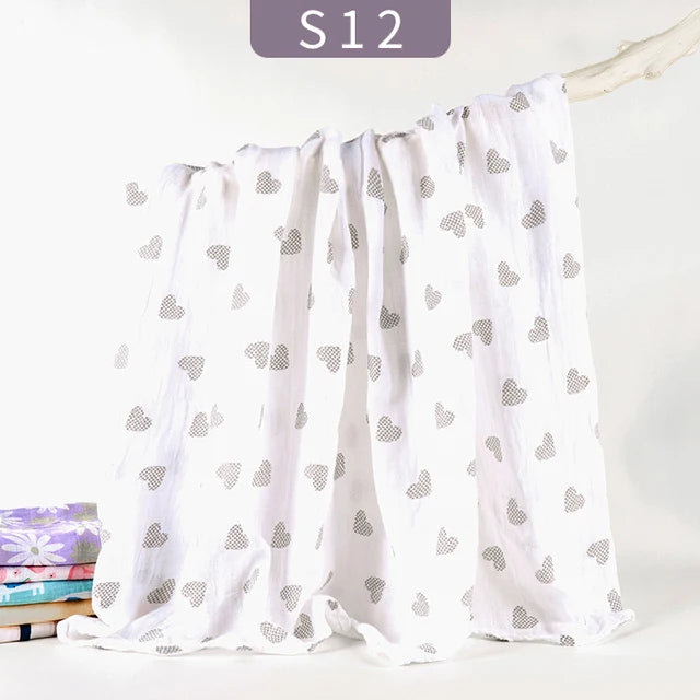 Muslin Swaddle Baby Receiving Blanket Cotton Infant Quilt