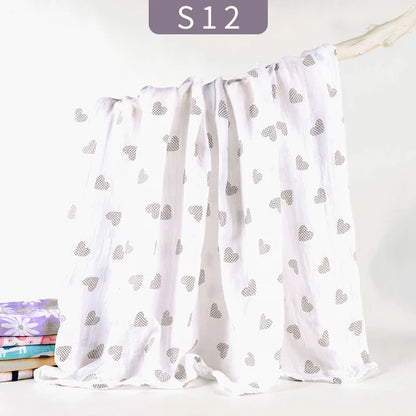 Muslin Swaddle Baby Receiving Blanket Cotton Infant Quilt