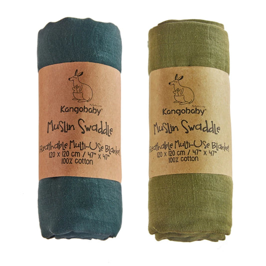 Cotton Muslin Baby Swaddle Pack Infant Blankets