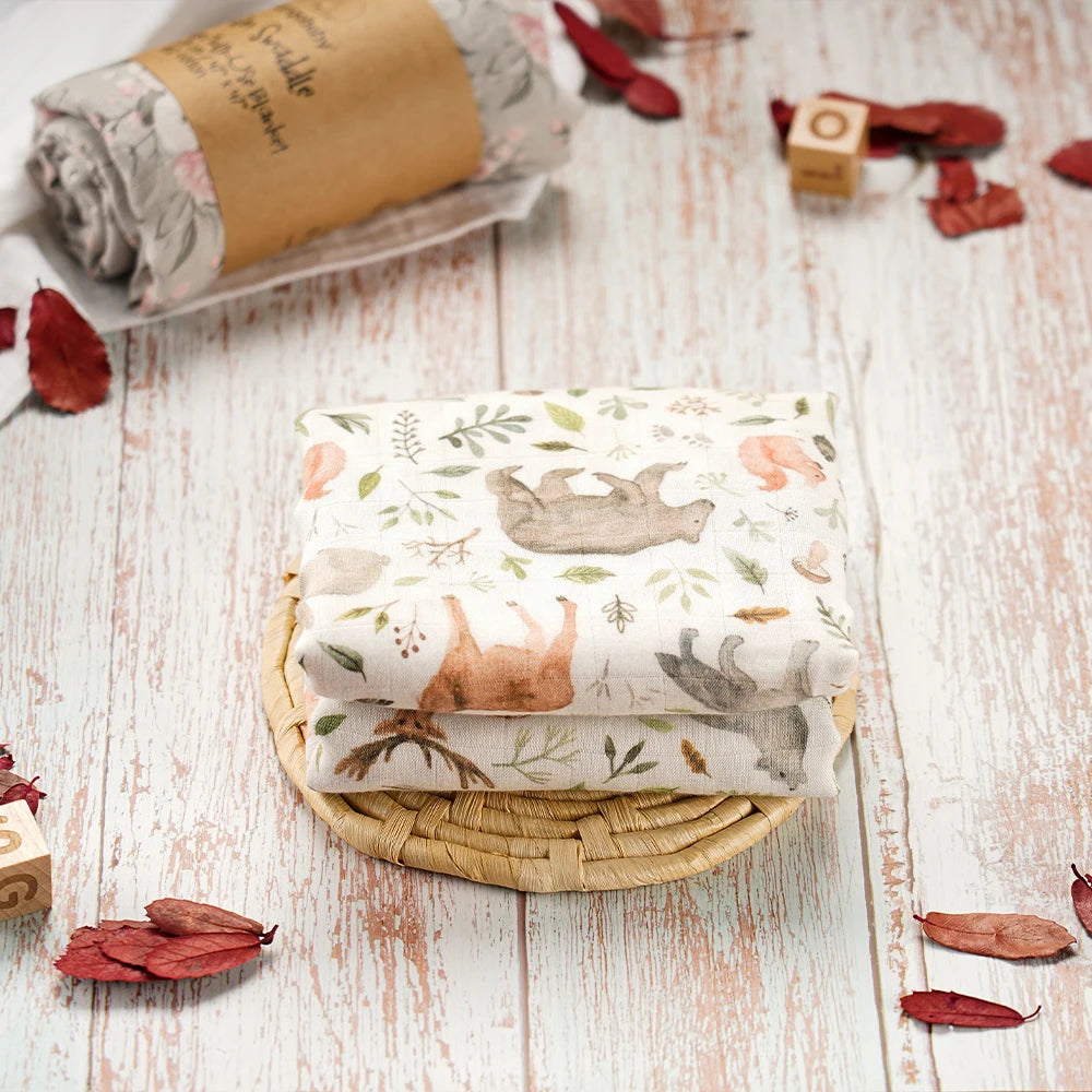 High Density Digital Print Muslin Swaddle Blanket