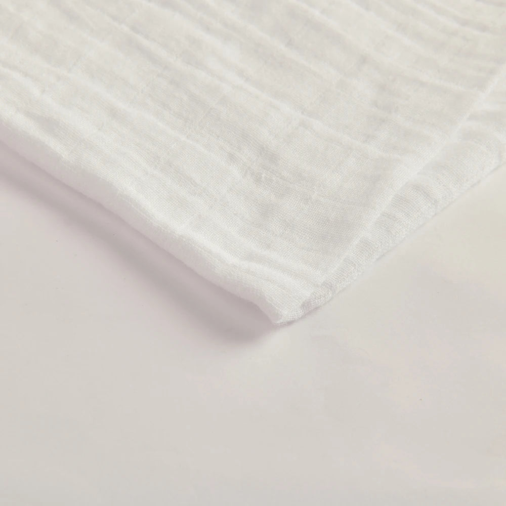 Plain White Muslin Baby Blanket Photo Background