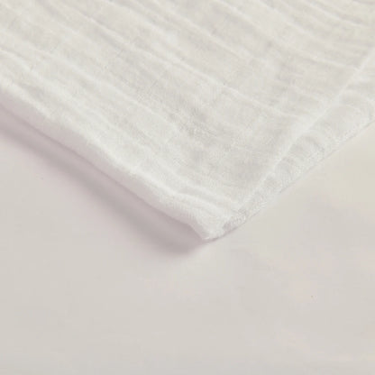 Plain White Muslin Baby Blanket Photo Background