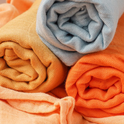 Bamboo Cotton Muslin Blanket and Burp Cloth Set