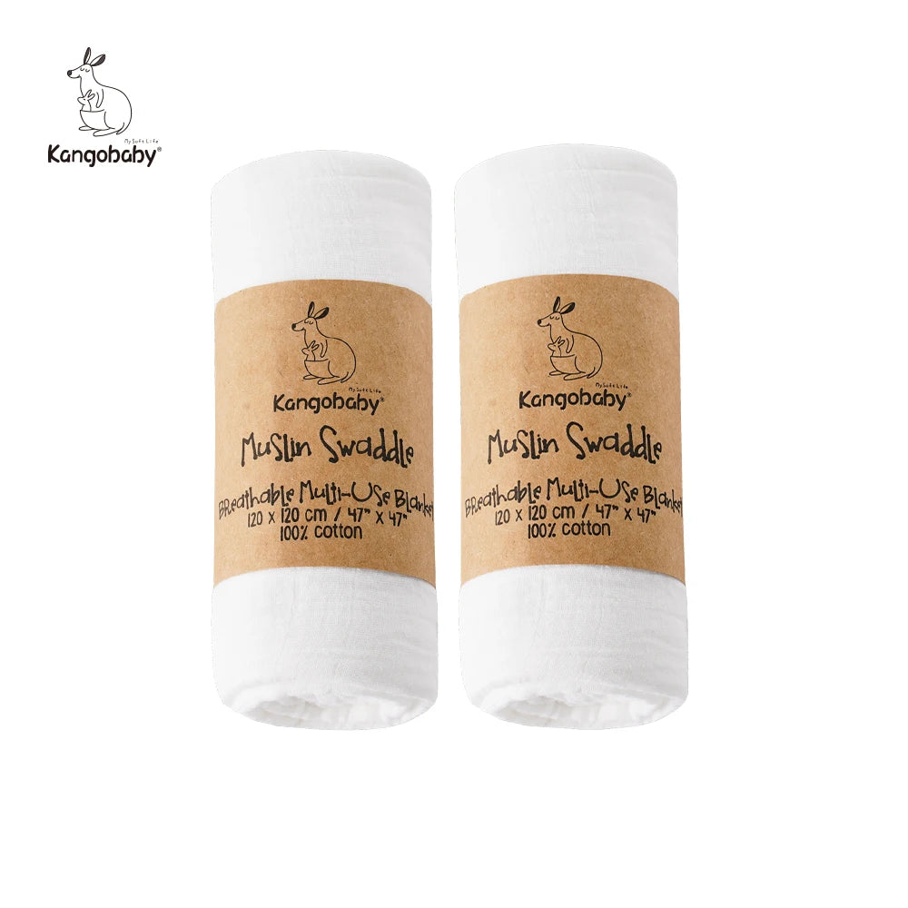 Double Layer Cotton Muslin Swaddle Baby Blanket Set