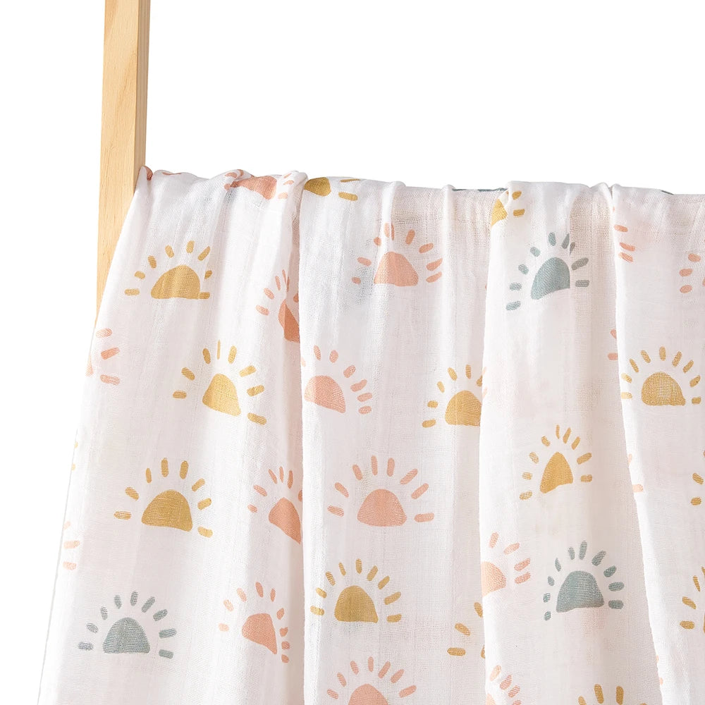 Cotton Muslin Swaddle Baby Blanket Photo Background