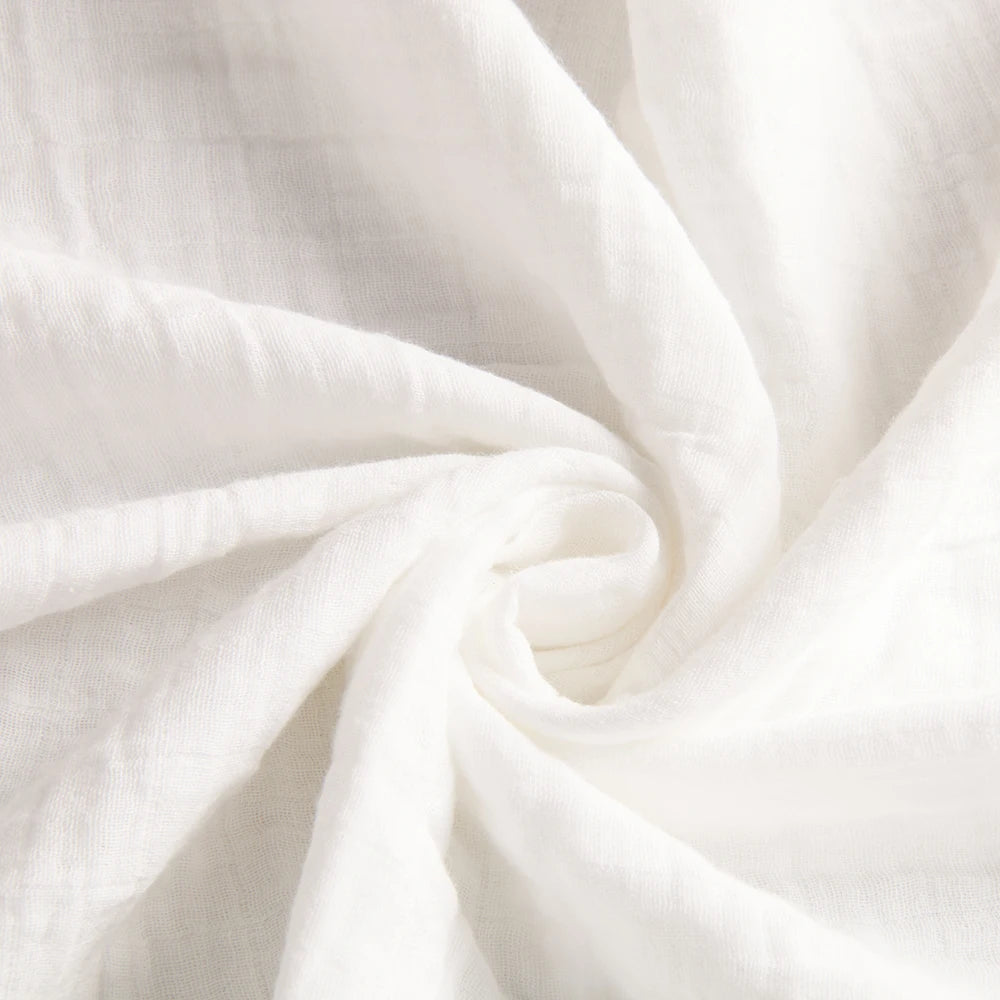 Plain White Muslin Baby Blanket Photo Background