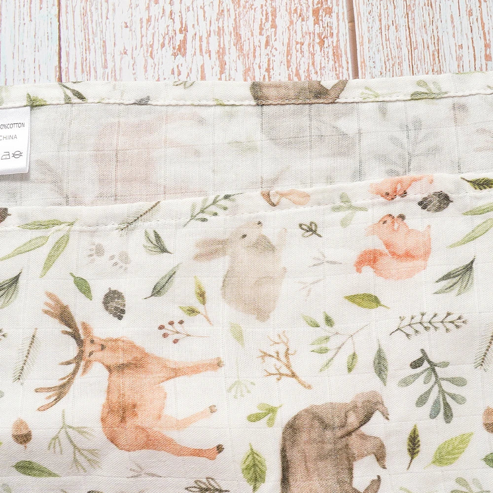 Digital Print Muslin Swaddle Blanket Gift Box