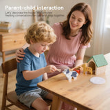 Wooden Animal Building Blocks Imaginative Play Scene Set