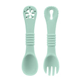 Baby Spoon Fork Set Soft Silicone Training Cutlery