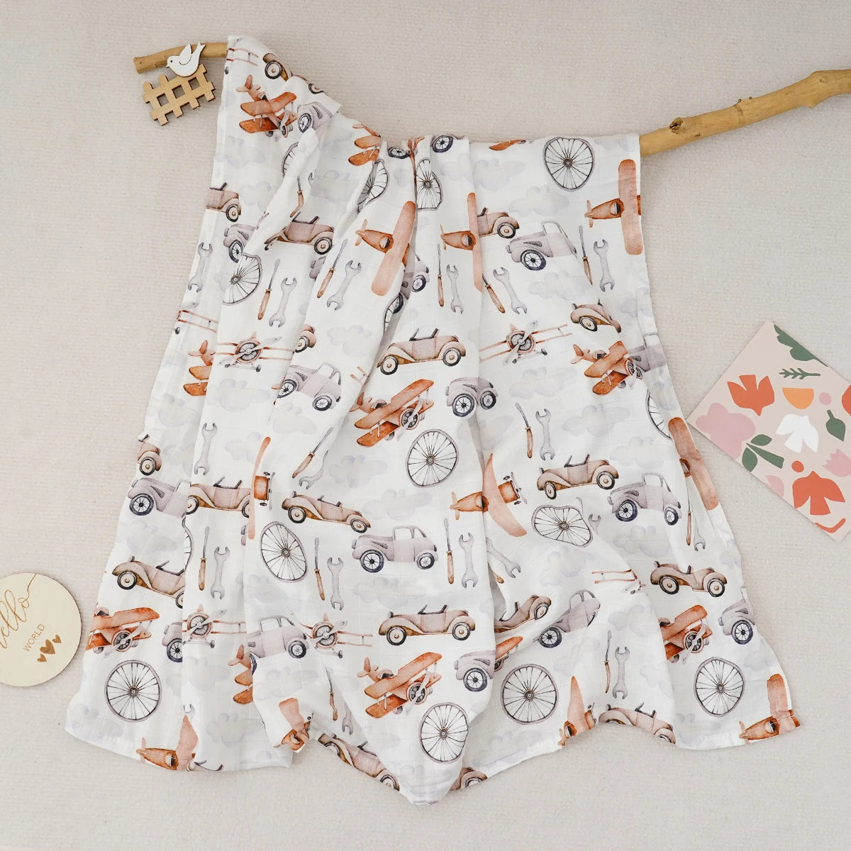 Digital Print Muslin Swaddle Blanket Gift Box