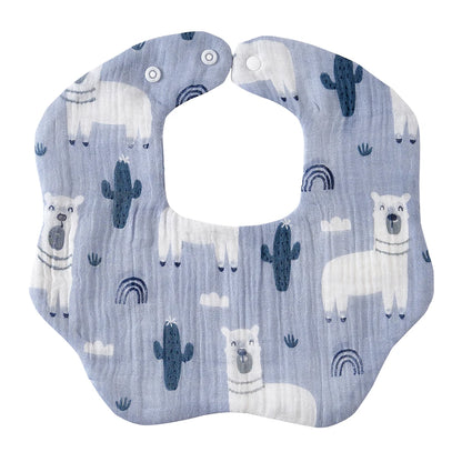Crepe Cotton Muslin Baby Feeding Bib and Burp Cloth
